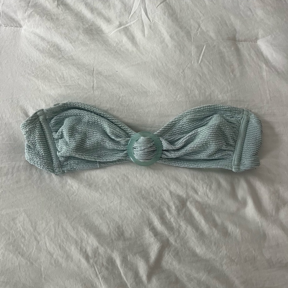 Xhilaration Textured Bandeau - Light Blue
